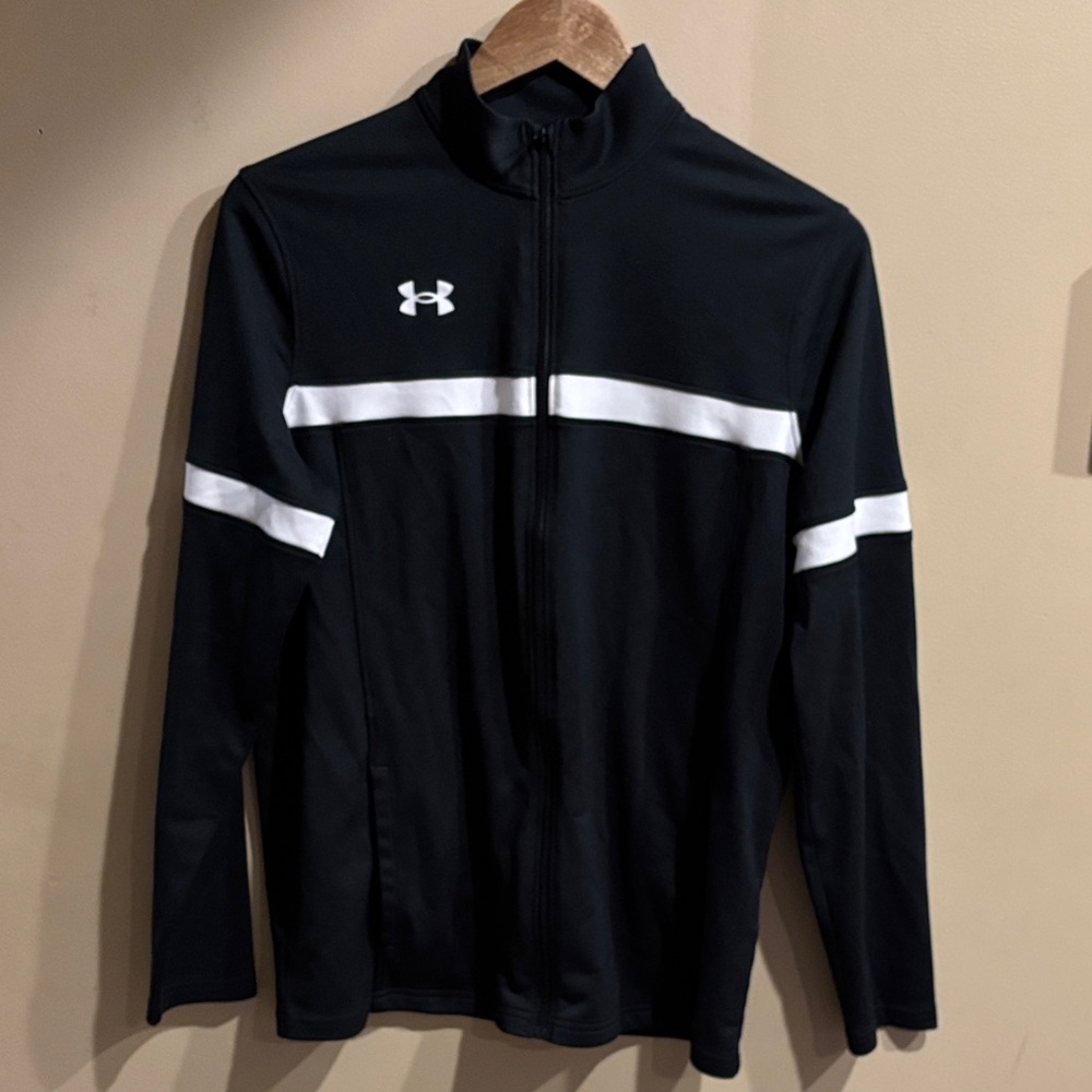 Under Armour Black Jacket with White Stripes